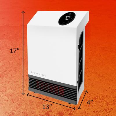Show full view: Heat Storm 1000-Watt Smart Infrared Wall Heater with Wi-Fi, White slide 2 of 7