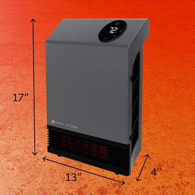 Show full view: Heat Storm 1000-Watt Infrared Wall Heater, Gray slide 2 of 6