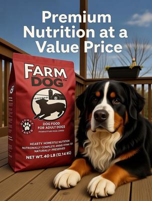 Show full view: Farm Dog Nutritious Pork Flavored Adult Dry Dog Food, 40-lb bag slide 3 of 8