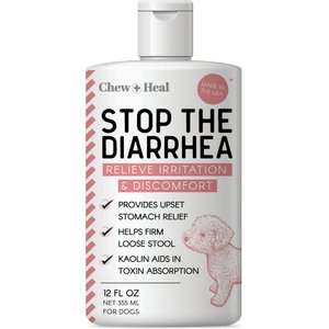 Chew + Heal Stop The Diarrhea Liquid Digestive Aid for Dogs, 12-fl oz bottle