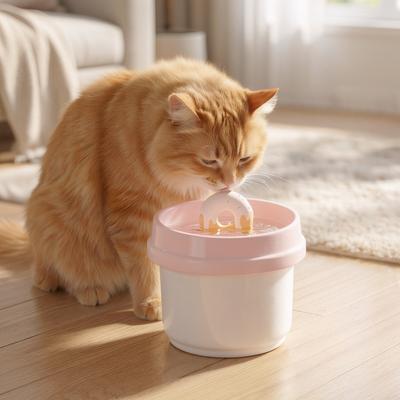 Show full view: Happy & Polly Sweet Donut Ceramic Cat Water Fountain, Pink, 33-oz slide 3 of 10