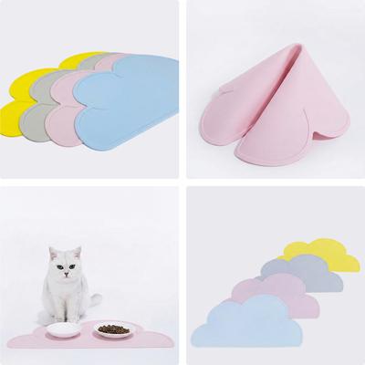 Show full view: Happy & Polly Cloud Shaped Cat & Dog Food Mat, Pink slide 8 of 10