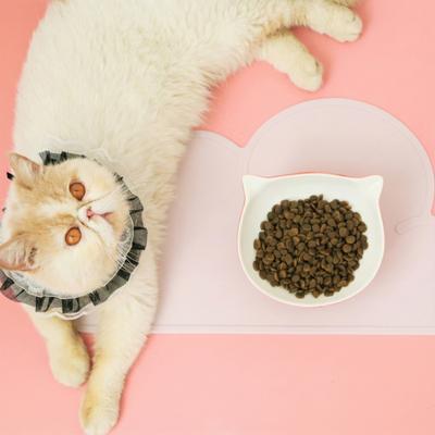 Show full view: Happy & Polly Cloud Shaped Cat & Dog Food Mat, Pink slide 2 of 10