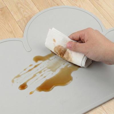 Show full view: Happy & Polly Cloud Shaped Cat & Dog Food Mat, Grey slide 6 of 10