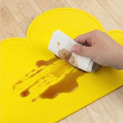 Show full view: Happy & Polly Cloud Shaped Cat & Dog Food Mat, Yellow slide 5 of 10