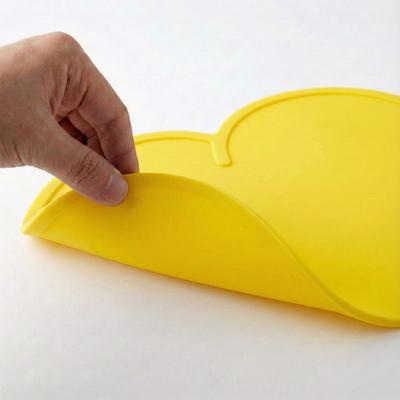 Show full view: Happy & Polly Cloud Shaped Cat & Dog Food Mat, Yellow slide 6 of 10
