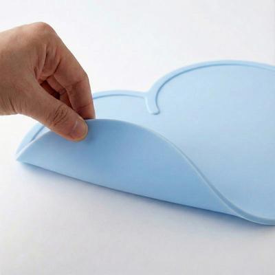 Show full view: Happy & Polly Cloud Shaped Cat & Dog Food Mat, Blue slide 6 of 10