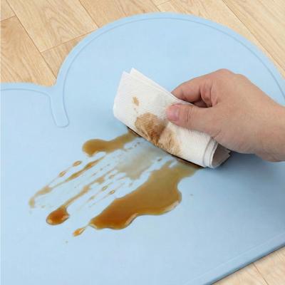 Show full view: Happy & Polly Cloud Shaped Cat & Dog Food Mat, Blue slide 5 of 10