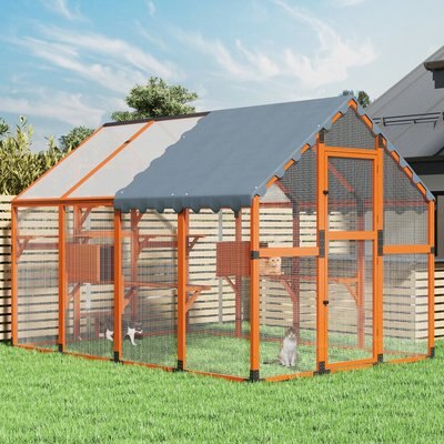 Coziwow Coziwow Outdoor Walk-in Catio Cat Exercise Pen, Orange