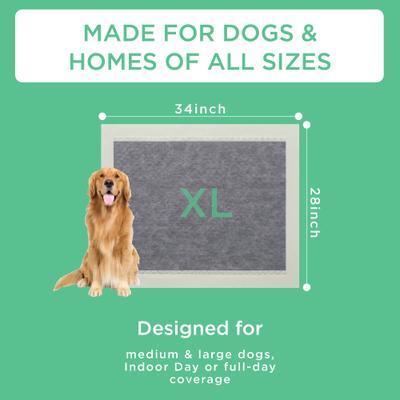 Show full view: Bedsure Odor-Control Super Absorbent & Leak Proof Disposable Dog Pee Pads, X-Large: 28 x 34-in, 52 count slide 6 of 10
