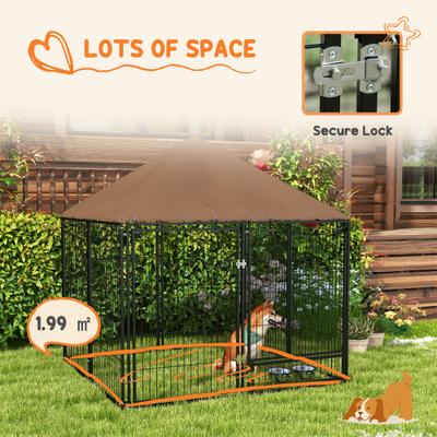 Show full view: Cesicia Steel Dog Crate with Canopy, Black slide 3 of 7