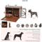 Show in main carousel: Cesicia Solid Wood Furniture Style End Table Dog Crate, Brown slide 8 of 8