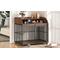 Show in main carousel: Cesicia Wooden Furniture Style Storage Dog Crate with Lockable Wheels, Brown slide 2 of 6