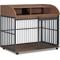 Show in main carousel: Cesicia Wooden Furniture Style Storage Dog Crate with Lockable Wheels, Brown slide 1 of 6