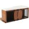 Show in main carousel: Cesicia Wooden Padded Seat Dog Crate, Walnut Brown slide 1 of 9