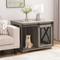 Show in main carousel: Cesicia Wooden End Table with Flip-top Plate Dog Crate, Gray slide 3 of 7