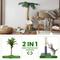 Show in main carousel: TSCOMON Indoor Cocount 32.3-in Plush Cat Scratching Post with 2 Scratching Ball & 4 Interactive Dangling Balls, Green/Brown slide 4 of 7