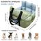 Show in main carousel: BingoPaw Portable Travel-Safe Dog Car Booster Seat Bed with Shoulder Strap & Handle, Storage Pockets, Medium, Green slide 2 of 10
