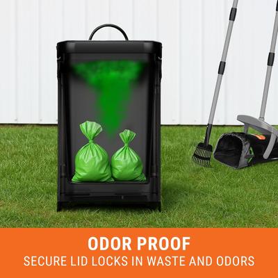 Show full view: Pupzle Small Poop Bin Dog Waste Trash Can with Lid & Lavender Scented Bags, 1.3-gal, 30 Bags slide 8 of 10