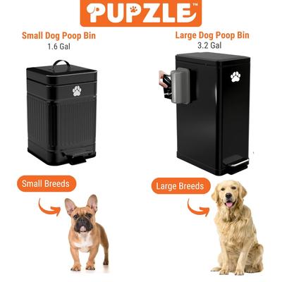 Show full view: Pupzle Small Poop Bin Dog Waste Trash Can with Lid & Lavender Scented Bags, 1.3-gal, 30 Bags slide 9 of 10