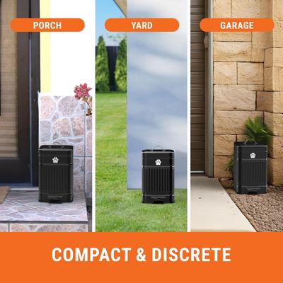 Show full view: Pupzle Small Poop Bin Dog Waste Trash Can with Lid & Lavender Scented Bags, 1.3-gal, 30 Bags slide 5 of 10