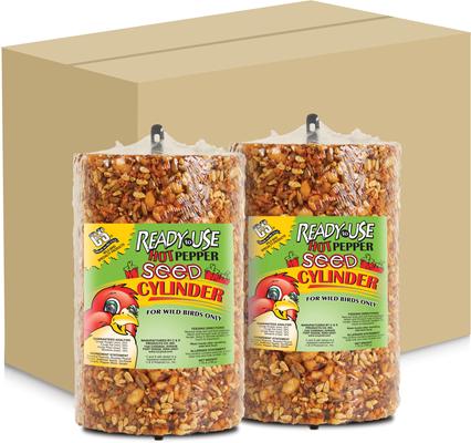 Show full view: C&S Ready-to-Use Hot Pepper Seed Cylinder Wild Bird Food, 1.76-lb, 2 count slide 2 of 10