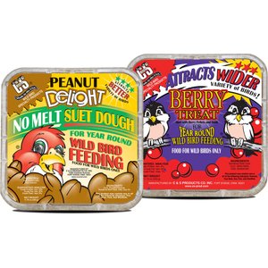 C&S Peanut Delight Dough & Berry Treat Suet Wild Bird Food, 24 count