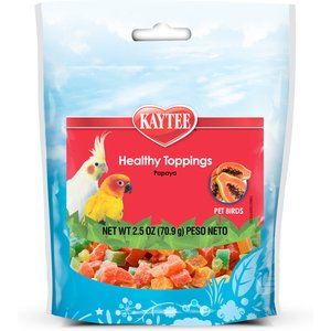 Kaytee Healthy Toppings Natural Papaya Pet Bird Treat, 2.5-oz bag