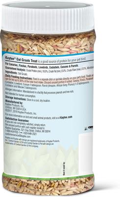 Show full view: Kaytee Forti-Diet Pro Health Oat Groats Bird Treats, 11-oz jar slide 7 of 9
