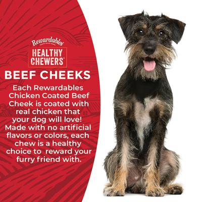 Show full view: Rewardables Chicken Coated Beef Cheek Rolls Dog Natural Chew Treats, Medium: 13.2-oz bag, 5 count slide 4 of 6
