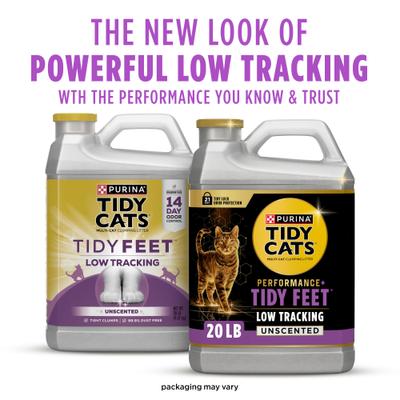 Show full view: Tidy Cats Tidy Feet Low Tracking Unscented Clumping Clay Cat Litter, 20-lb jug, case of 2 slide 3 of 10