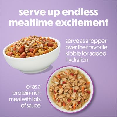 Show full view: Purina Beneful Medleys Tuscan, Romana & Mediterranean Style Variety Pack in Gravy Wet Dog Food, 3-oz, case of 12 slide 8 of 12