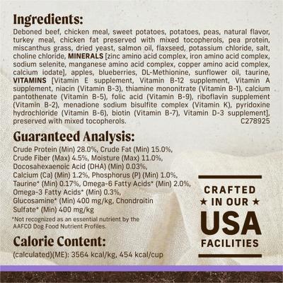 Show full view: Merrick Grain-Free Dry Puppy Food Real Beef & Sweet Potato Recipe, 22-lb bag slide 8 of 12