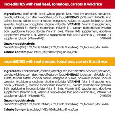 Show full view: Purina Beneful Incredibites & Medleys Variety Pack Wet Dog Food, 3-oz, case of 30 slide 9 of 12