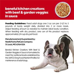 Purina Beneful Kitchen Creations with Beef & Garden Veggies in Sauce Wet Dog Food, 3-oz, pack of 3 slide 2 of 9