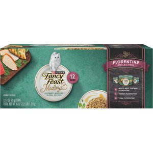 Fancy Feast Medleys Florentine Collection Pack Canned Cat Food, 3-oz, case of 12