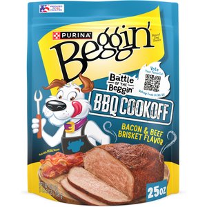 Beggin' Strips Beef & Brisket Flavor High Protein Jerky Dog Treats, 25-oz pouch