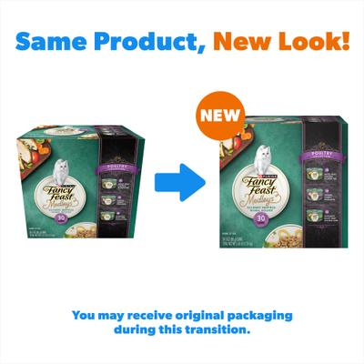 Show full view: Fancy Feast Medleys Poultry Collection with Garden Greens in Sauce Variety Pack Canned Cat Food, 3-oz can, case of 30 slide 3 of 13