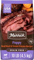 Merrick Grain-Free Dry Puppy Food Real Beef & Sweet Potato Recipe, 10-lb bag