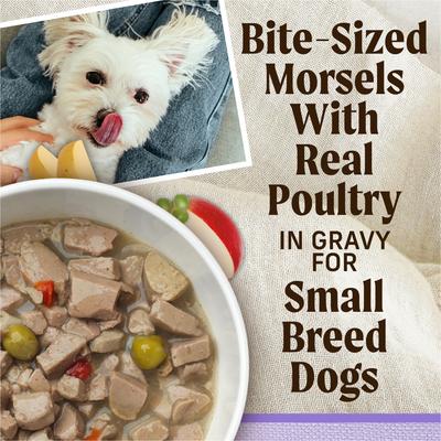 Show full view: Merrick Lil' Plates Grain-Free Small Breed Wet Dog Food Pint-Sized Puppy Plate, 3.5-oz tub, case of 12 slide 5 of 12