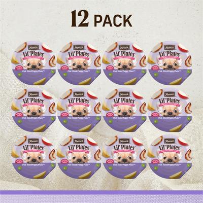 Show full view: Merrick Lil' Plates Grain-Free Small Breed Wet Dog Food Pint-Sized Puppy Plate, 3.5-oz tub, case of 12 slide 4 of 12
