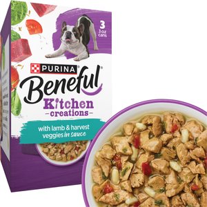 Purina Beneful Medleys Mediterranean Style with Real Lamb in Gravy Wet Dog Food, 3-oz, pack of 3