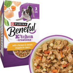 Purina Beneful Medleys Romana Style with Real Chicken in Gravy Wet Dog Food, 3-oz, pack of 3