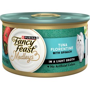 Fancy Feast Medleys Tuna Florentine Canned Cat Food, 3-oz, case of 24