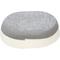 Show in main carousel: Kitty City Woven Bolster Cat Bed with Pillow & Removable Cover, Grey & White slide 3 of 9