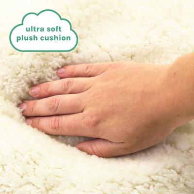 Show full view: Kitty City Woven Bolster Cat Bed with Pillow & Removable Cover, Blue & White slide 5 of 8