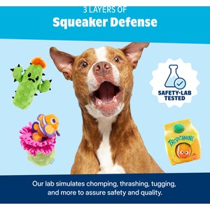 BARK Signore Pizza Face Stuffing-Free Flying Disc Dog Toy