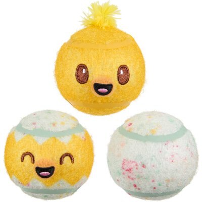 BARK BARK Play Hatch Tough Squeaky Ball Dog Toy, Multicolor, Medium