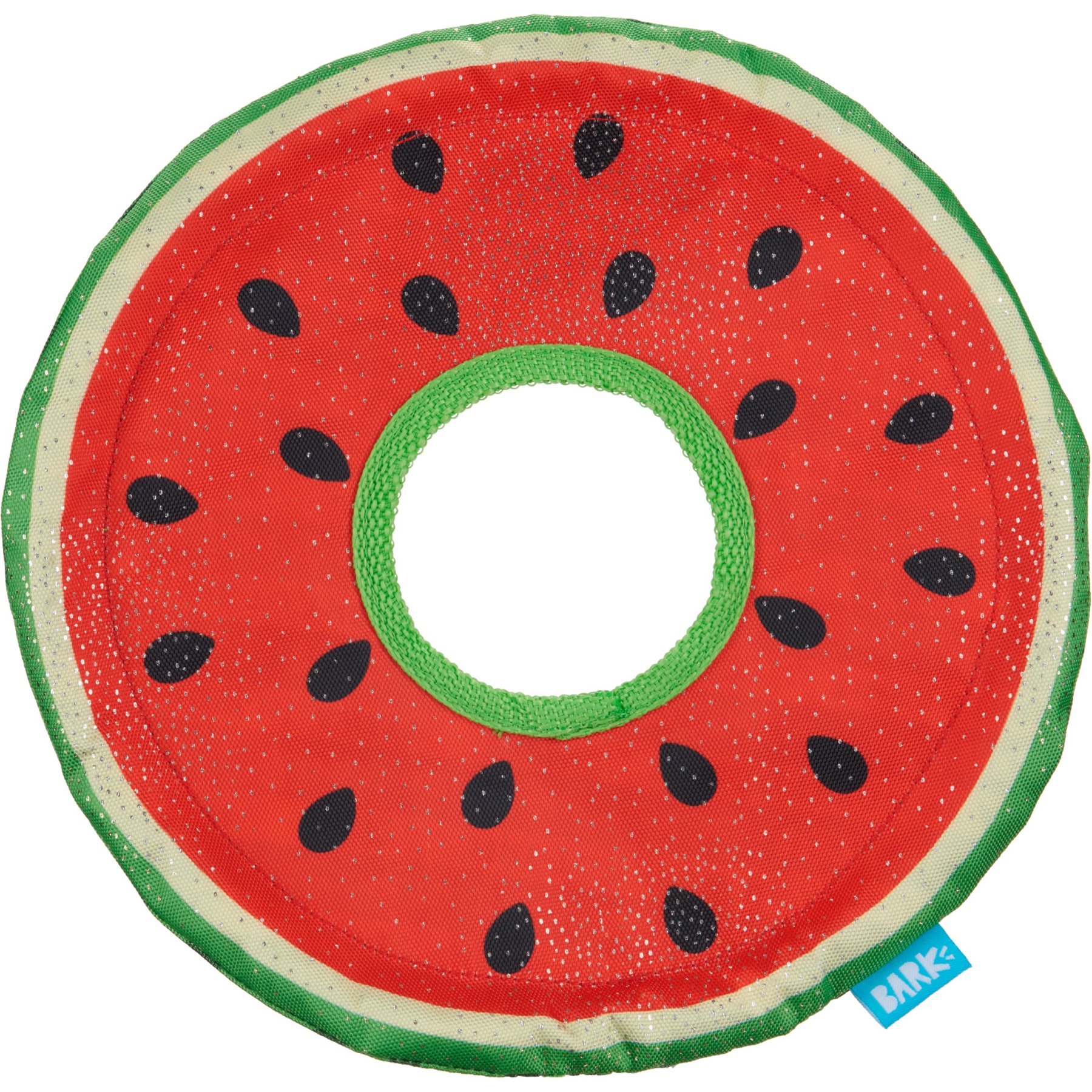 BARK Slobbermelon Fetch Stuffing-Free Flying Disc Dog Toy