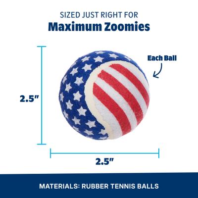 Show full view: BARK Fetch of July Squeaky Ball Dog Toy, Multicolor, Medium slide 2 of 9